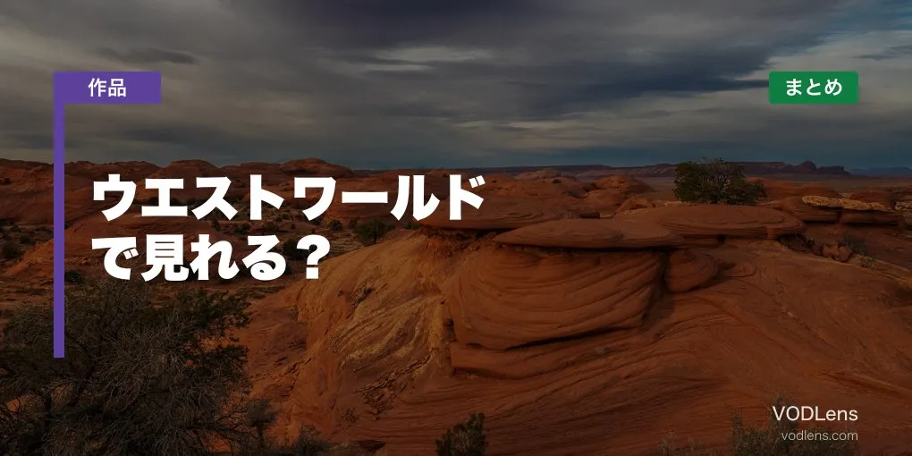 ウエストワールド 配信どこで見れる？【2026年6月最新】